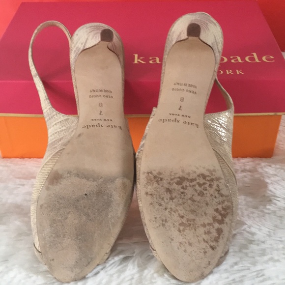 Kate Spade Nude Sling Back Pump with 1/2”platform - Picture 5 of 8